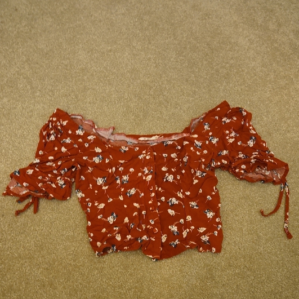 Floral Red Women's Top